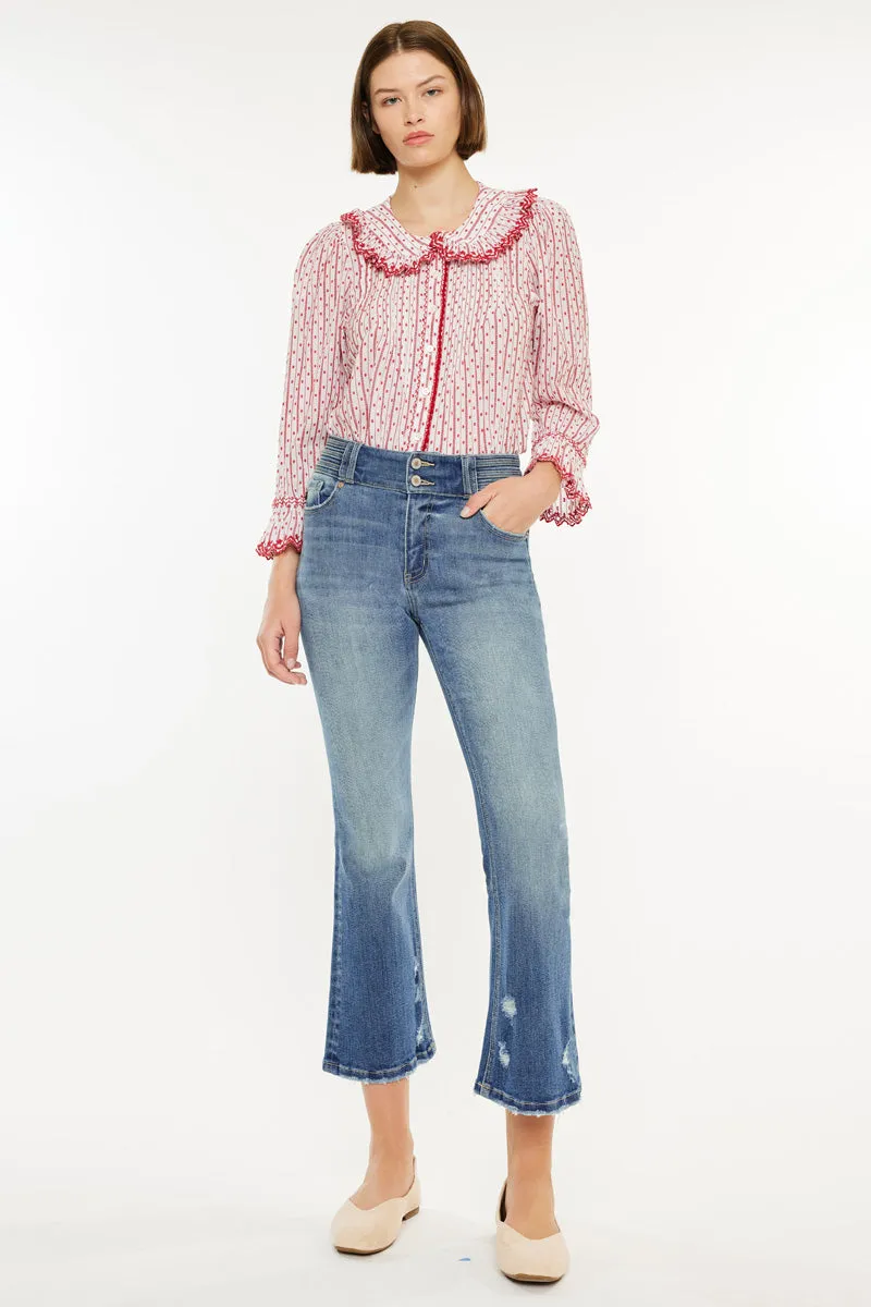 Hillary High Rise Cropped Flare Jeans
