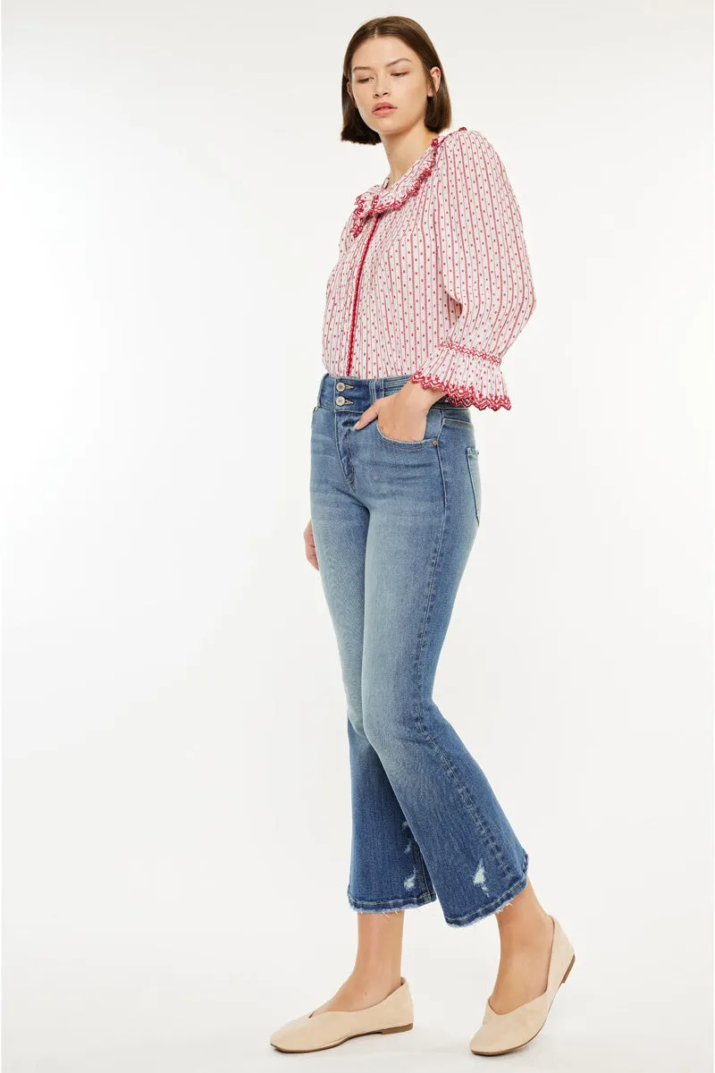 Hillary High Rise Cropped Flare Jeans