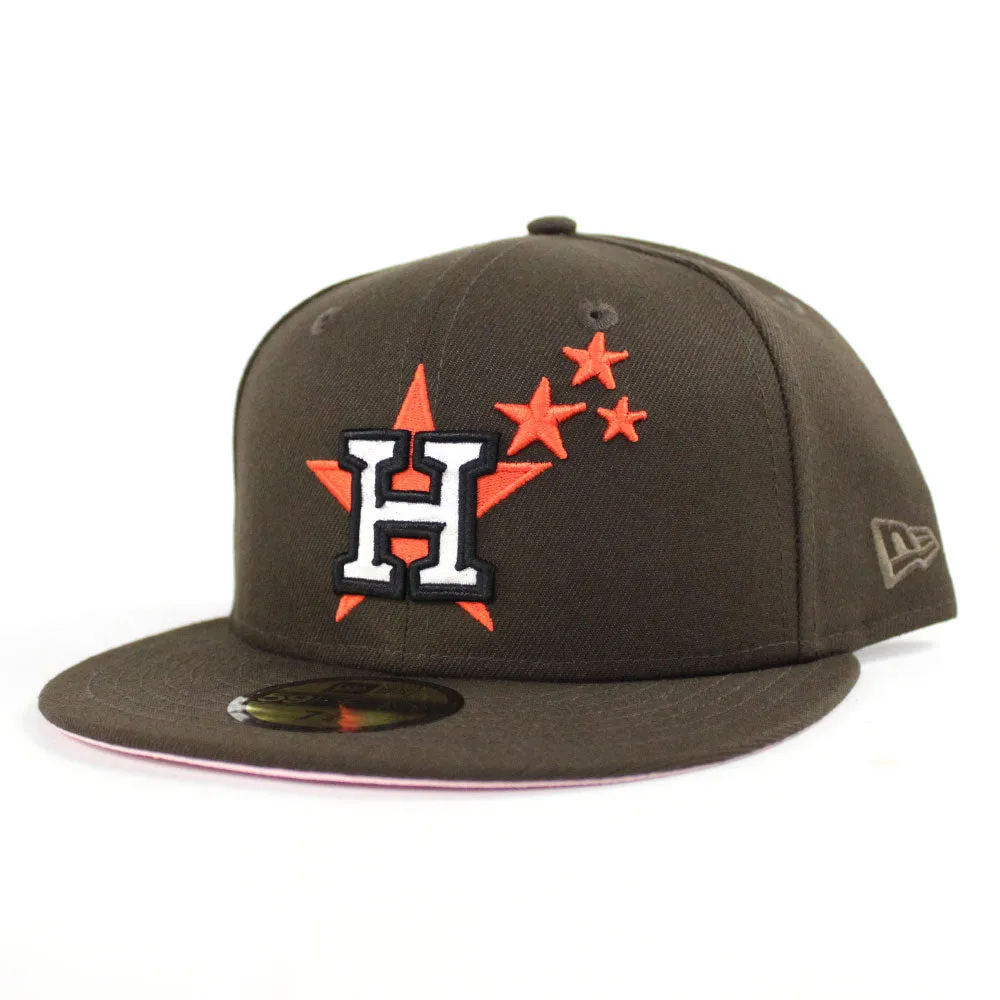 Houston Astros New Era 59Fifty Fitted Hat (Brown Pink Under Brim)