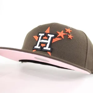 Houston Astros New Era 59Fifty Fitted Hat (Brown Pink Under Brim)