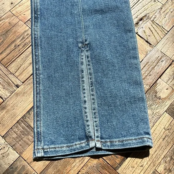 Hudson Barbara Straight Leg High Waist Spliced Hem Jeans Size 29