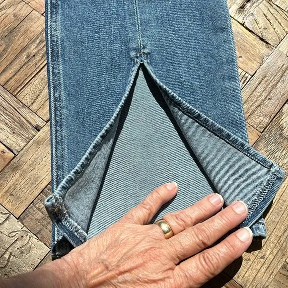 Hudson Barbara Straight Leg High Waist Spliced Hem Jeans Size 29
