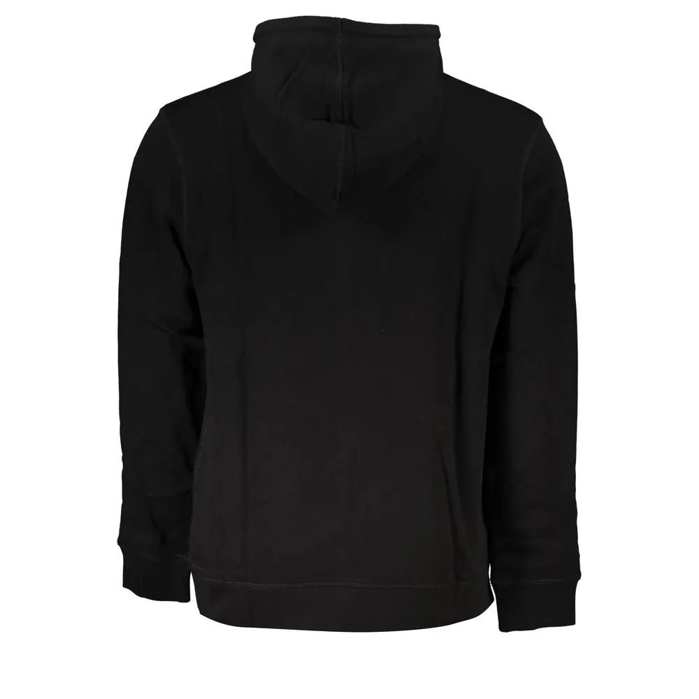 Hugo Boss Black Cotton Men Hooded Sweater