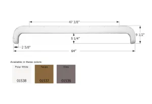 Icon 01538 Fender Skirt (Various Fleetwood Brands), Polar White