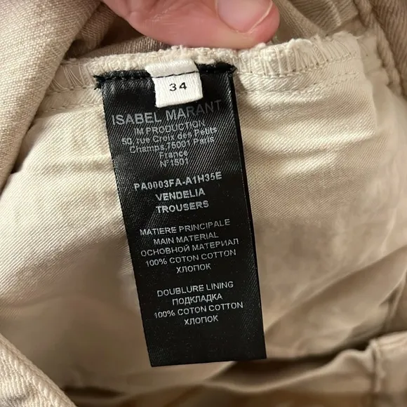 ISABEL MARANT ETOILE Off-White Vendelia Jeans Size 34 (US 24)