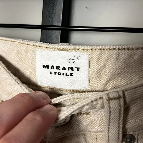 ISABEL MARANT ETOILE Off-White Vendelia Jeans Size 34 (US 24)