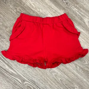 Itsy Bitsy Knit Ruffle Shorts - Red