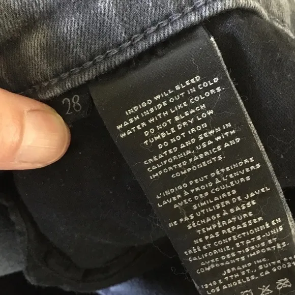 J Brand Mid Rise Cropped Skinny Hook Up Jeans