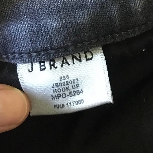 J Brand Mid Rise Cropped Skinny Hook Up Jeans