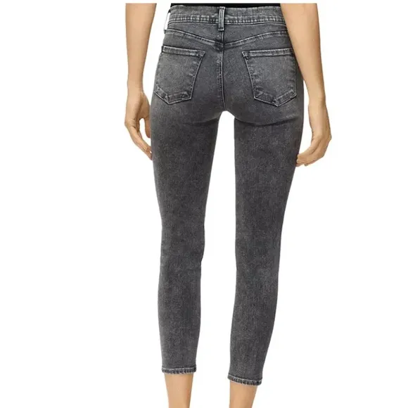 J Brand Mid Rise Cropped Skinny Hook Up Jeans