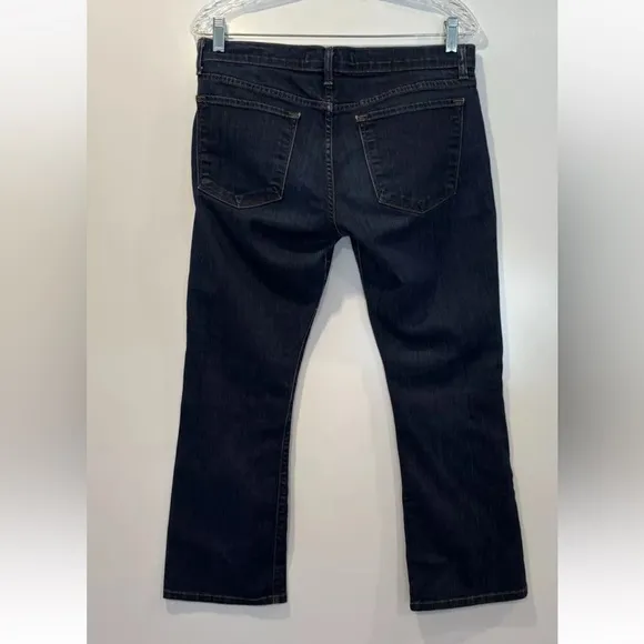 J Brand Size 28 GIGI Mid Cropped Flare Capri Denim Jeans in Pure Dark Wash (331)
