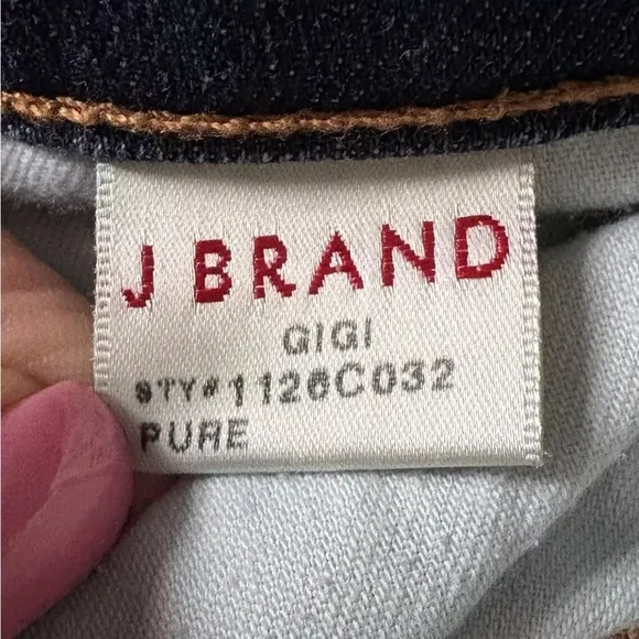 J Brand Size 28 GIGI Mid Cropped Flare Capri Denim Jeans in Pure Dark Wash (331)