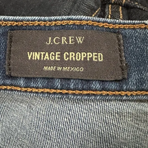 J. Crew Blue Vintage Ankle Cropped Jeans with Classic Fit size 30