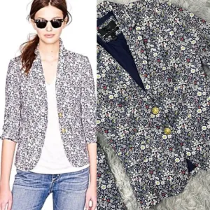 J. CREW x LIBERTY LONDON Junes Meadow Floral Schoolboy Blazer 47924 size 00