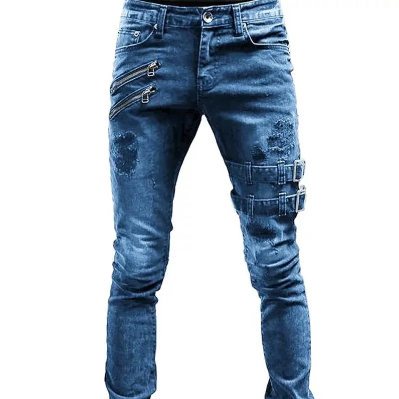 Jean skinny stretch motard vintage