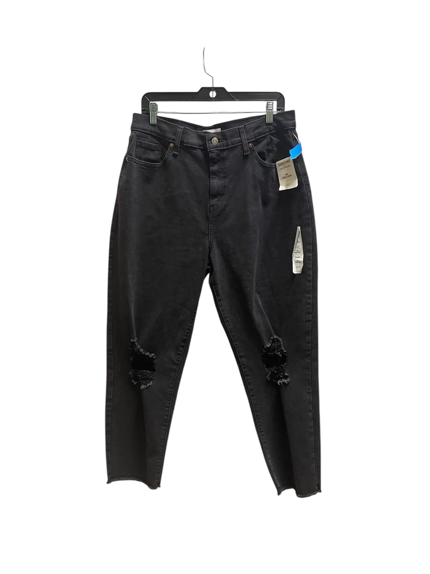 Jeans Cropped By Levis In Black, Size: 10