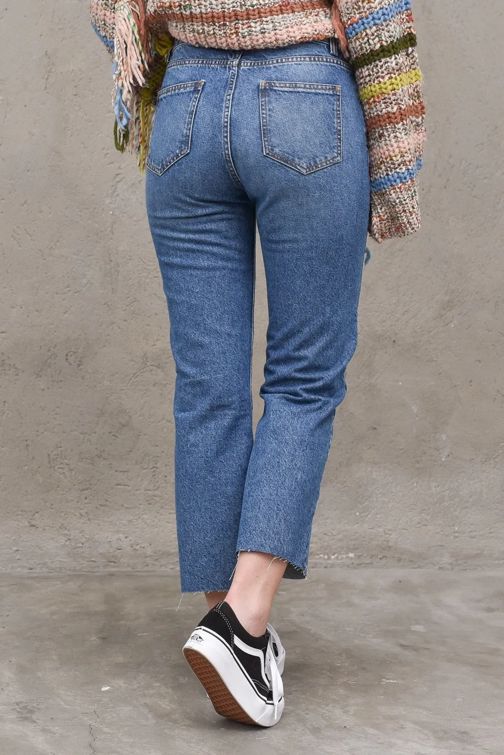 Jeans Flaire Cropped - Denim