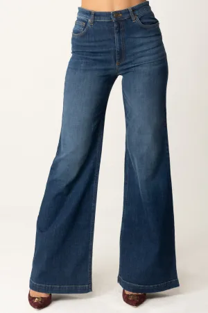 Jeans Wide Leg In Cotone Stretch