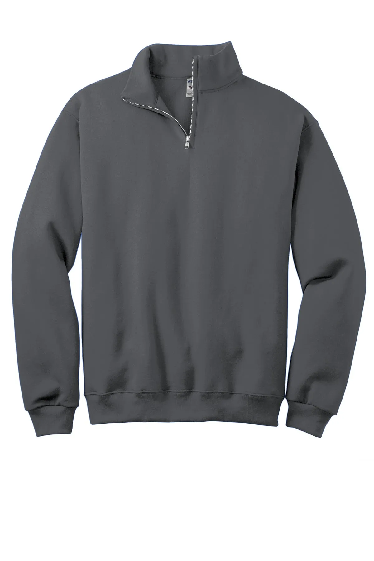 Jerzees NuBlend 1/4-Zip Cadet Collar Sweatshirt. 995M Charcoal Grey