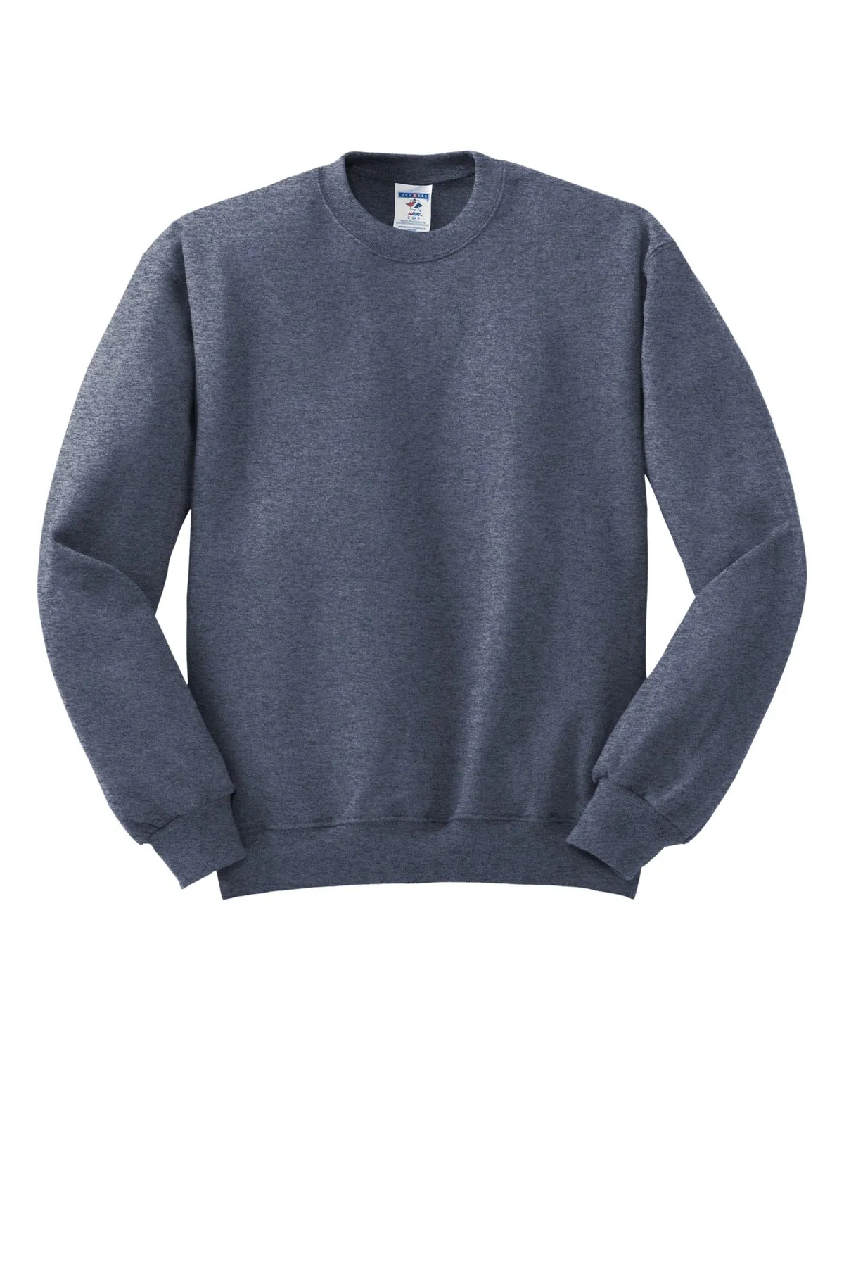 Jerzees NuBlend Crewneck Sweatshirt.  562M Vintage Heather Navy