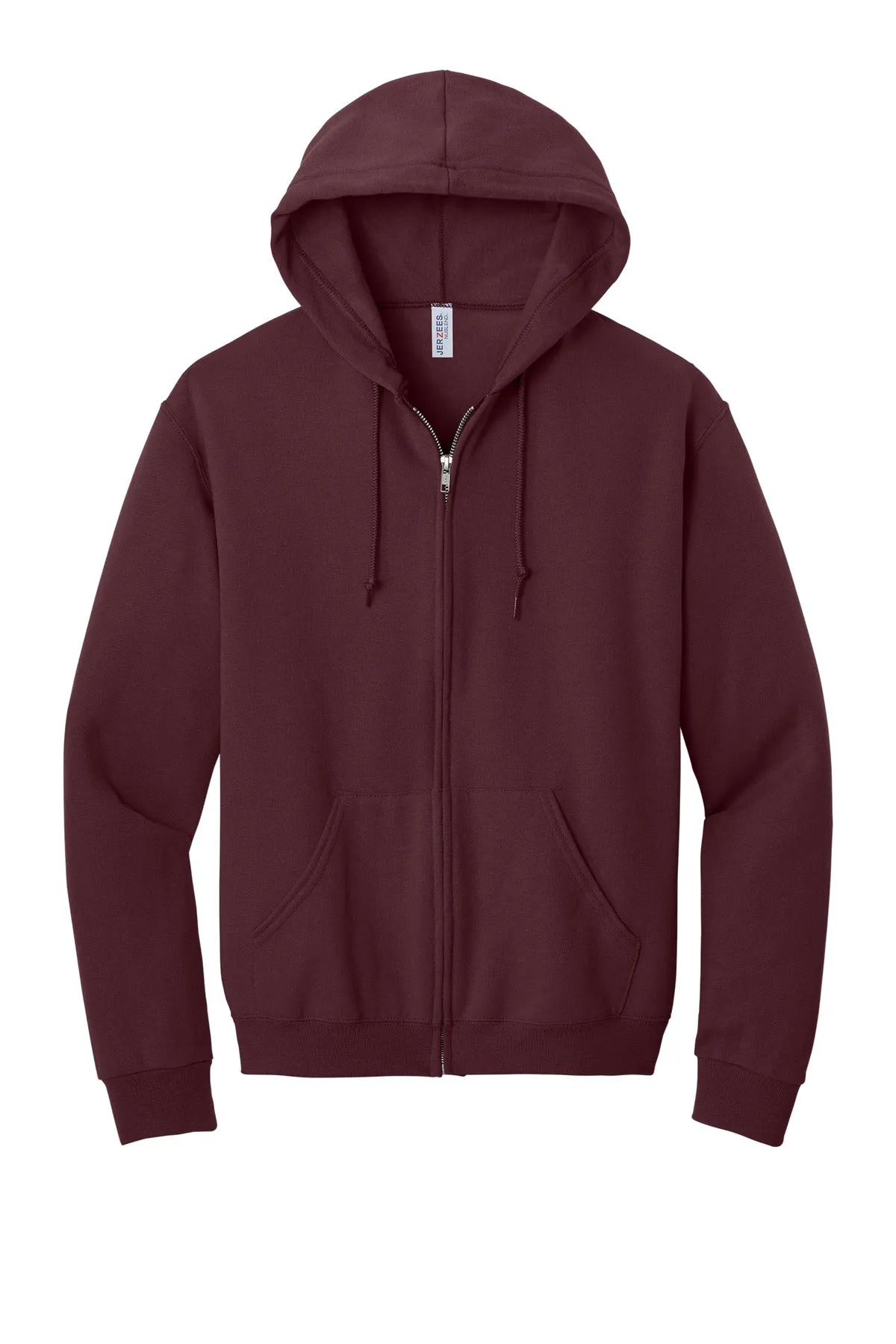 Jerzees NuBlend Full-Zip Hooded Sweatshirt.  993M Maroon