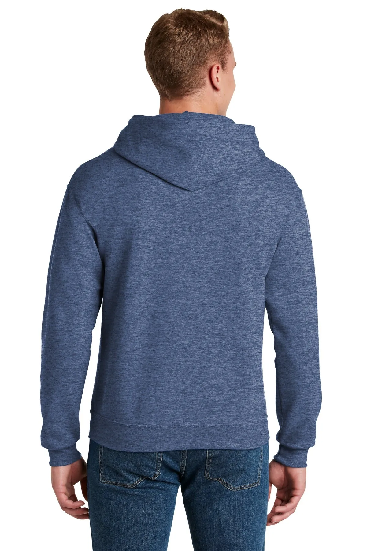 Jerzees NuBlend Pullover Hooded Sweatshirt.  996M Vintage Heather Blue