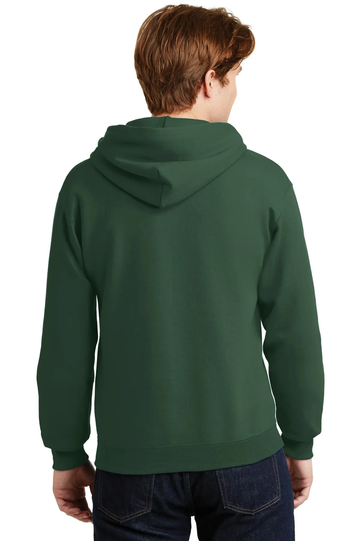 Jerzees Super Sweats NuBlend Pullover Hooded Sweatshirt.  4997M Forest Green
