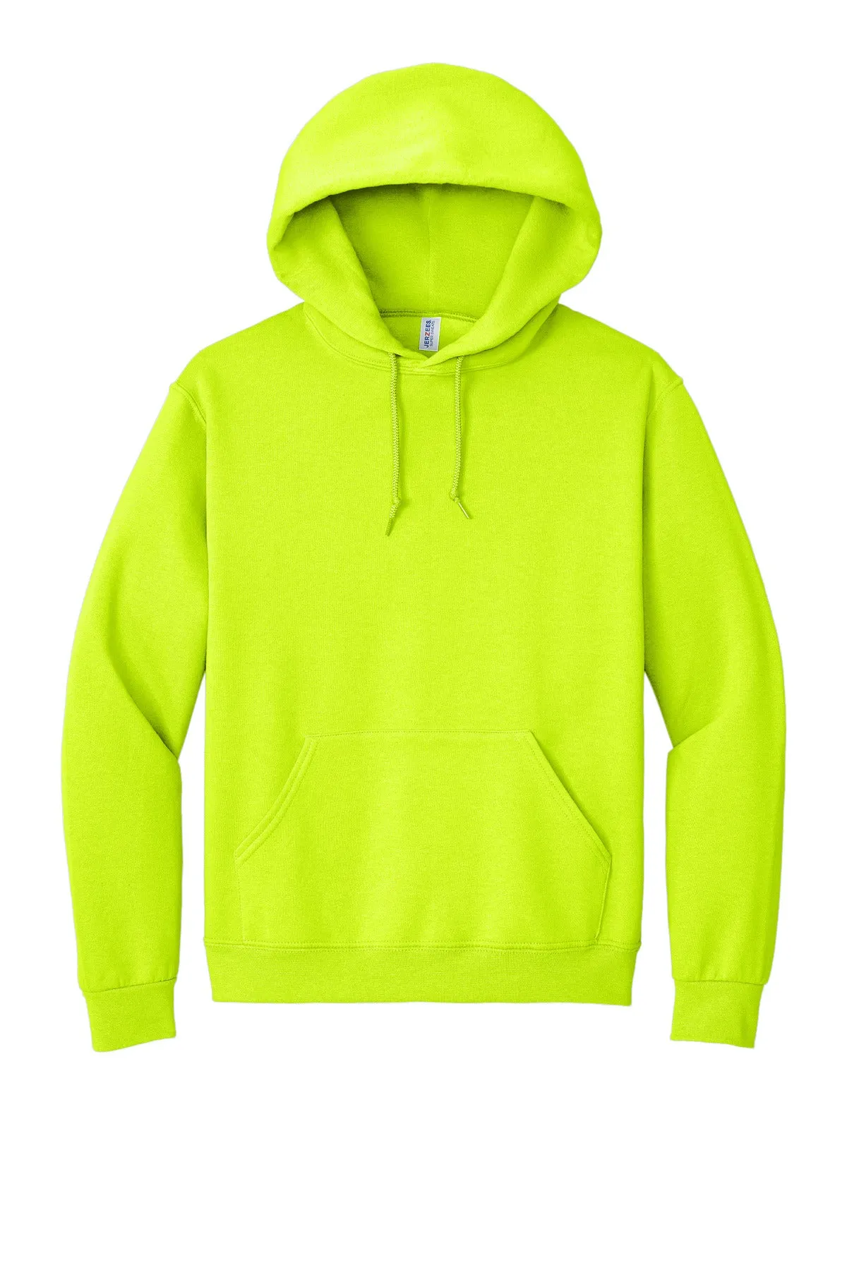 Jerzees Super Sweats NuBlend Pullover Hooded Sweatshirt.  4997M Safety Green