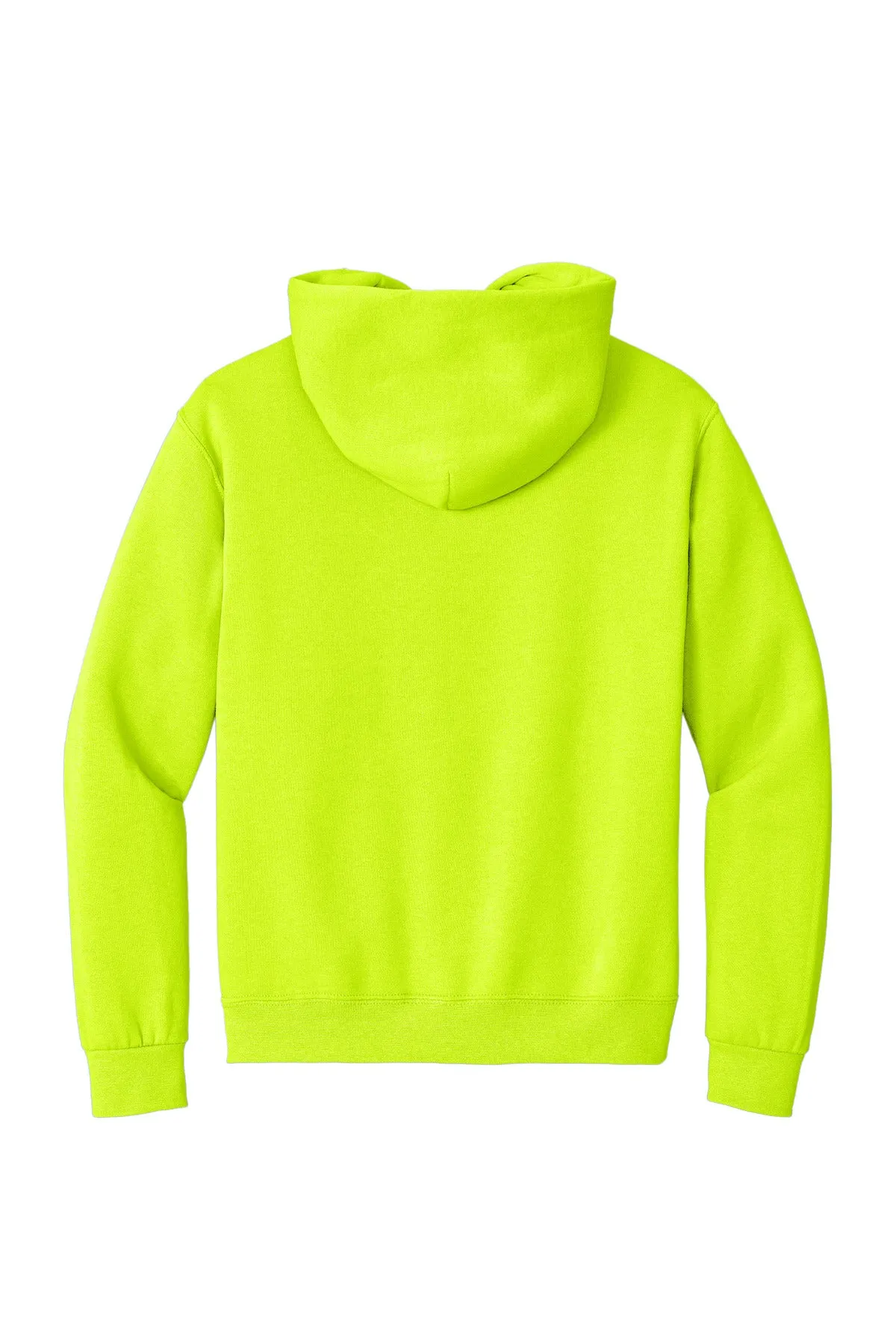 Jerzees Super Sweats NuBlend Pullover Hooded Sweatshirt.  4997M Safety Green