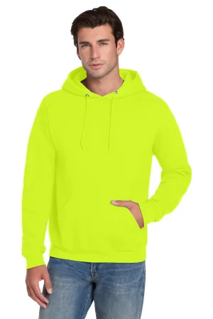 Jerzees Super Sweats NuBlend Pullover Hooded Sweatshirt.  4997M Safety Green