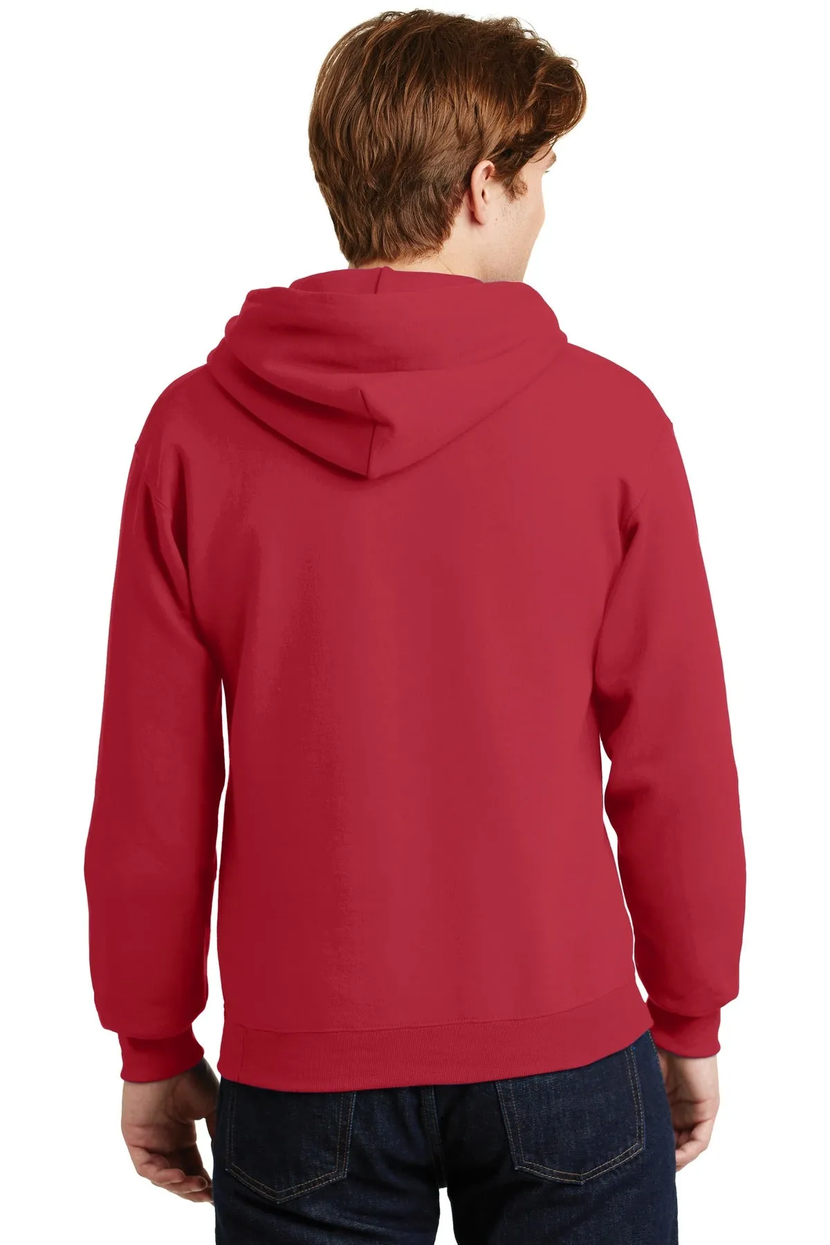 Jerzees Super Sweats NuBlend Pullover Hooded Sweatshirt.  4997M True Red