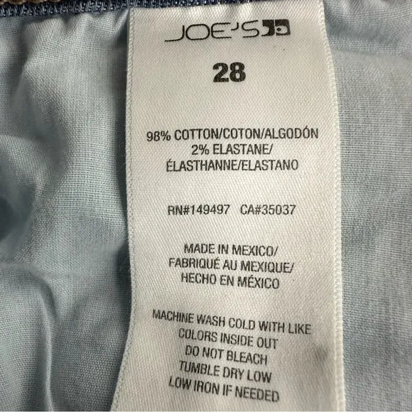Joe's Size 28 Lara Mid Rise Straight Distressed Ankle Stretch Jeans NEW