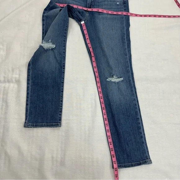Joe's Size 28 Lara Mid Rise Straight Distressed Ankle Stretch Jeans NEW