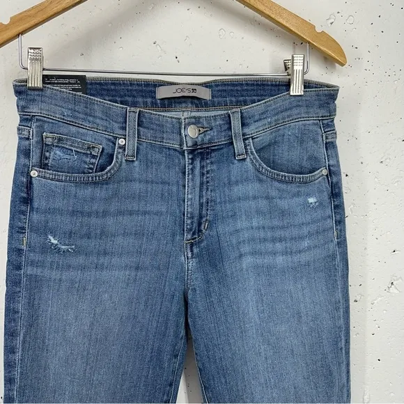 Joe's Size 28 Lara Mid Rise Straight Distressed Ankle Stretch Jeans NEW