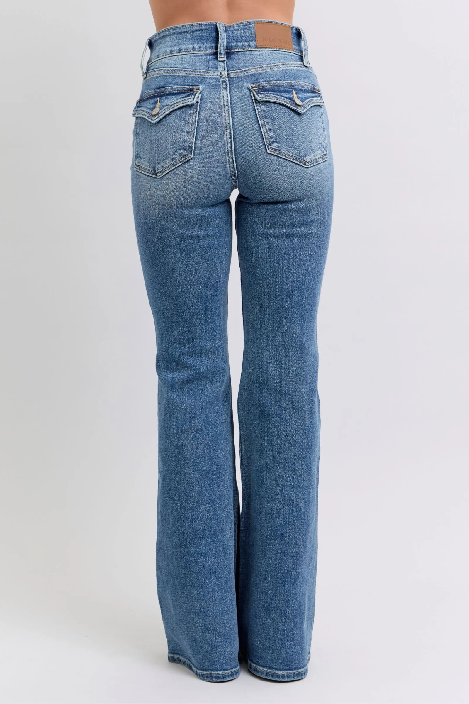 Judy Blue High Rise Double Button Flare