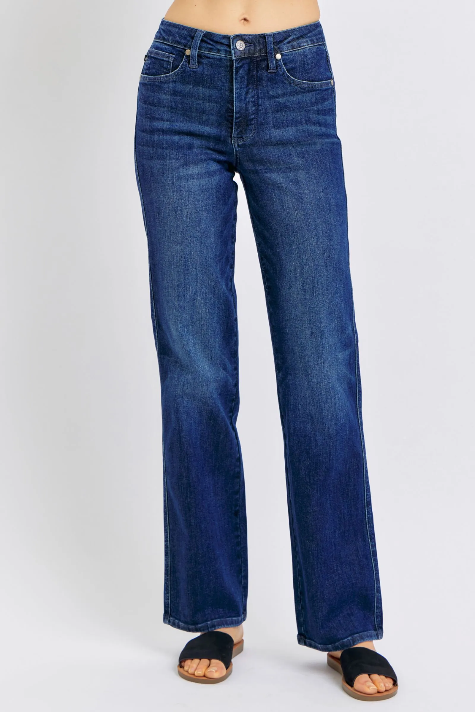 Judy Blue Mid Rise Straight Tummy Control