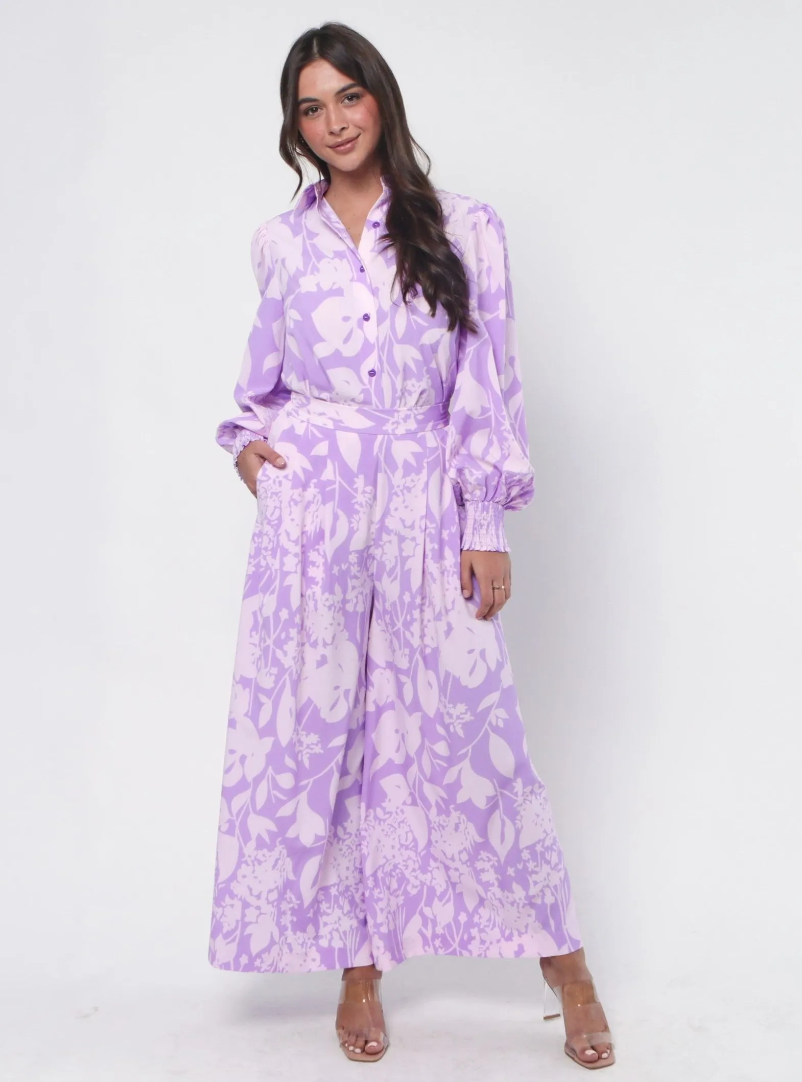 Kate Shirt - Purple Print