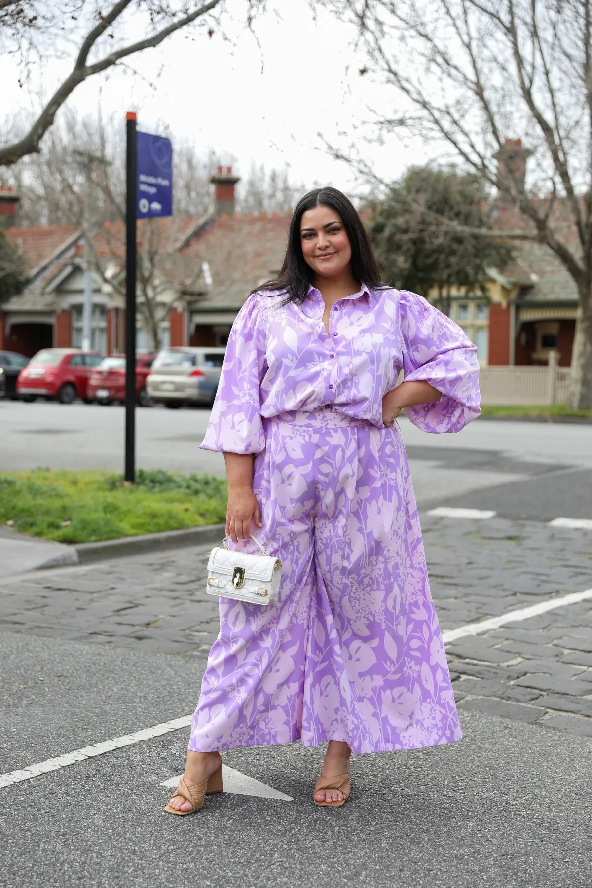 Kate Shirt - Purple Print
