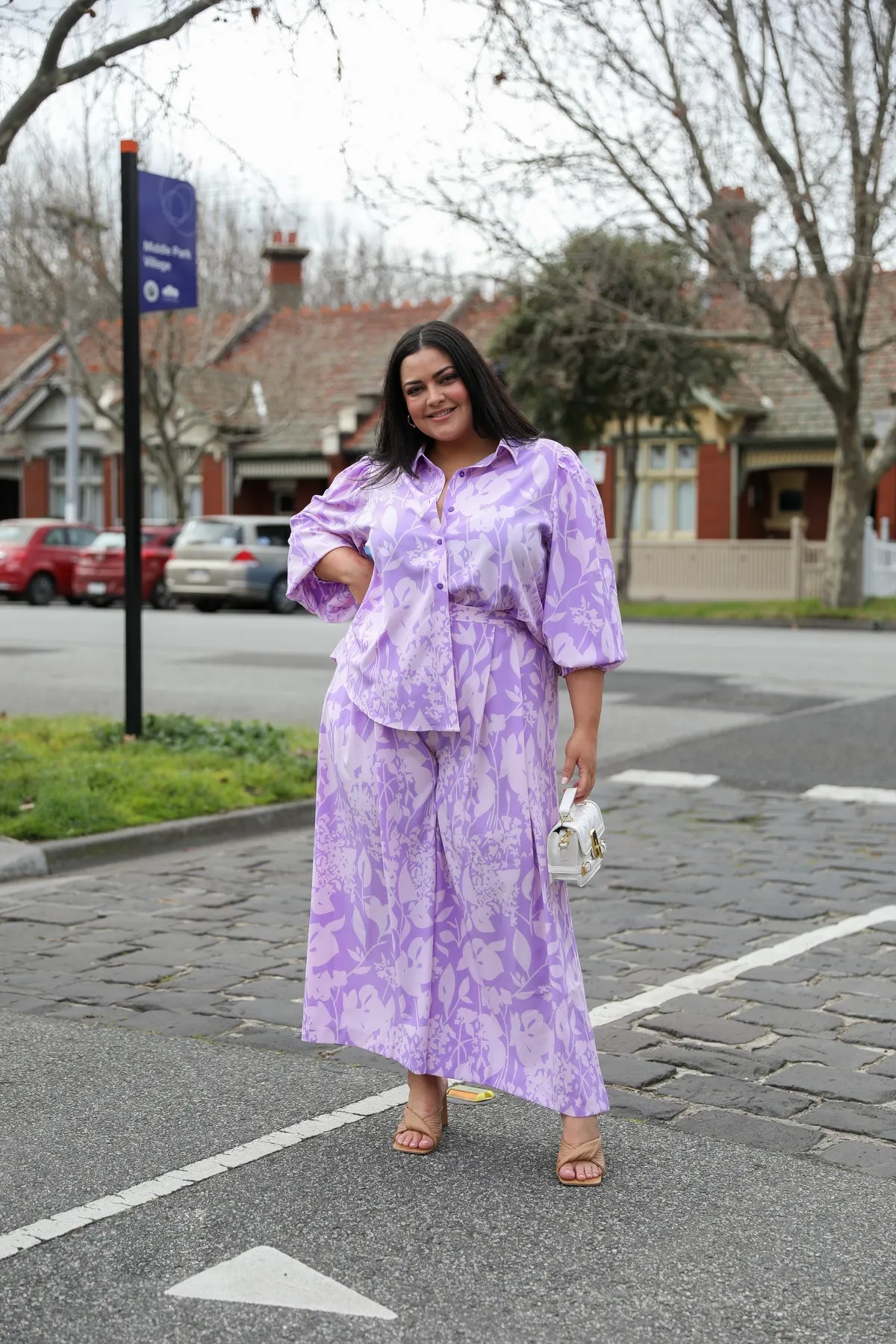 Kate Shirt - Purple Print