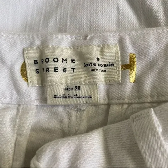 Kate spade broome street White Cropped Jeans Size 23