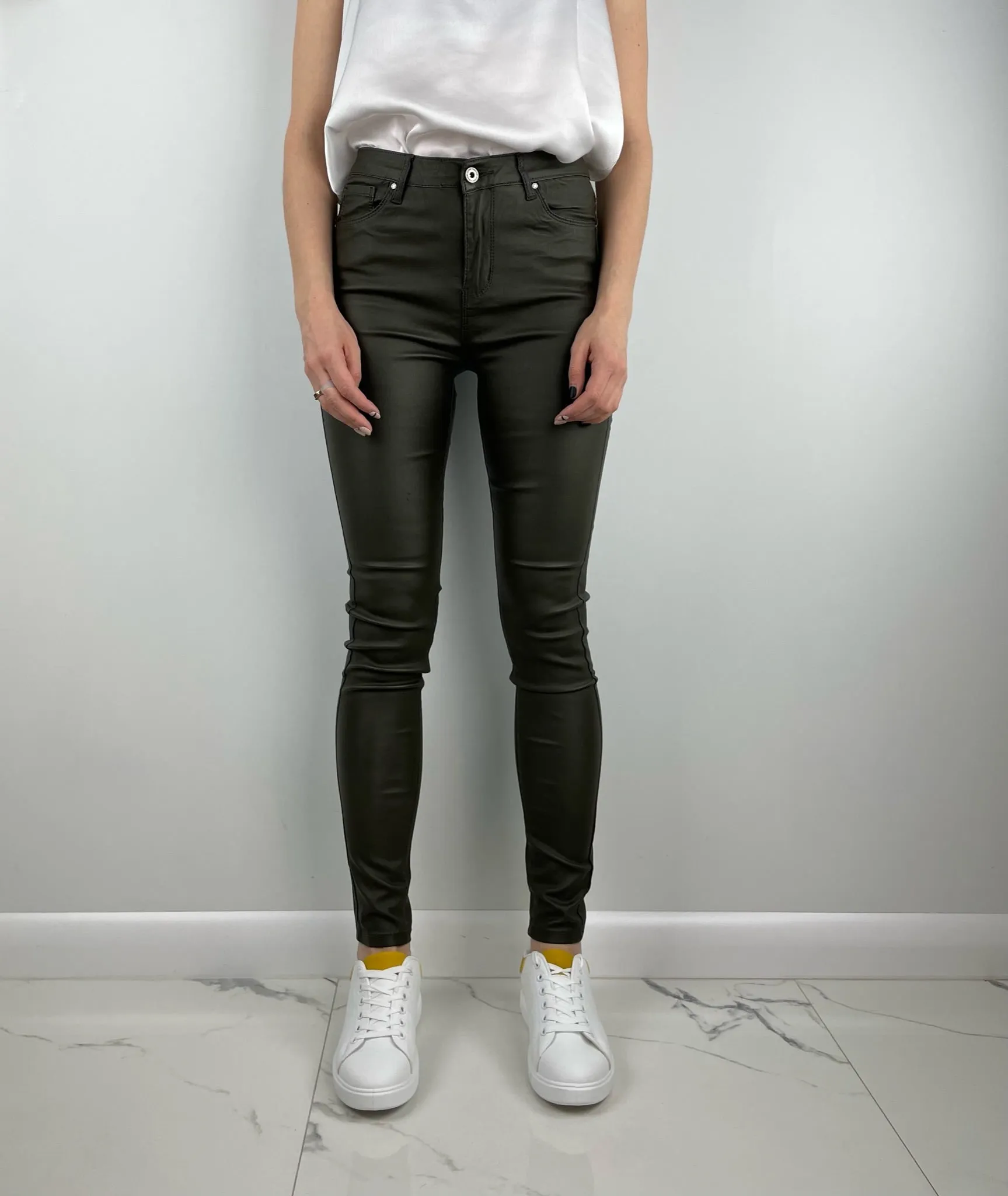 Khaki Eco Leather Pants Goodies