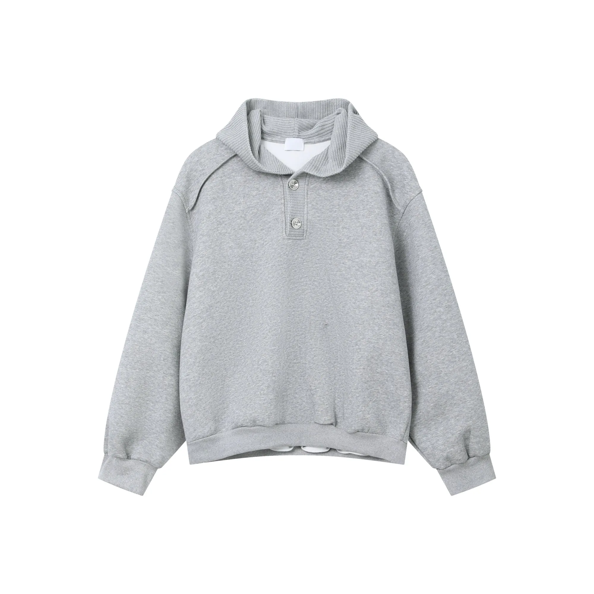 Knitted Hooded Sweatshirt