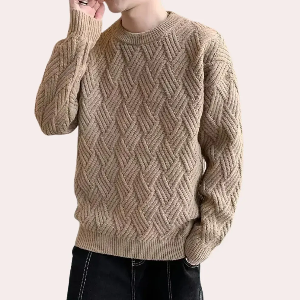 Kronid - trendy and loose knitted men's jumper