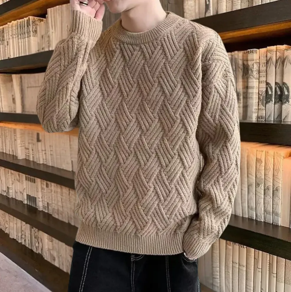 Kronid - trendy and loose knitted men's jumper