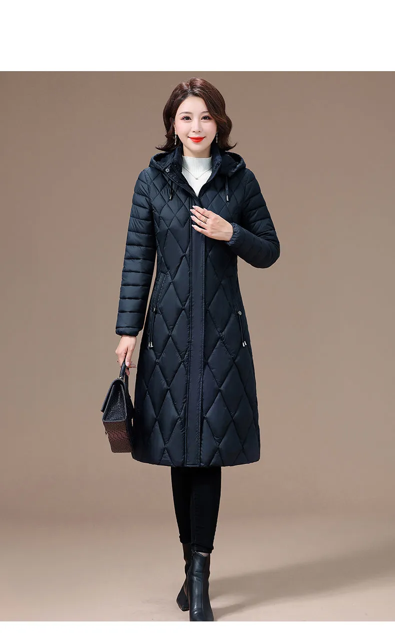 Ladies diamond quilting slim coat women padded jacket fashion jacket
