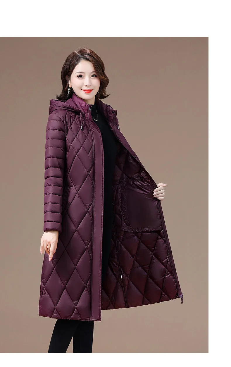 Ladies diamond quilting slim coat women padded jacket fashion jacket