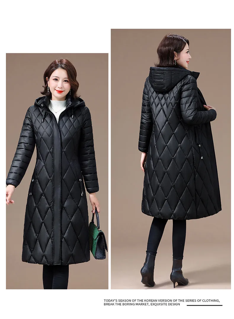 Ladies diamond quilting slim coat women padded jacket fashion jacket