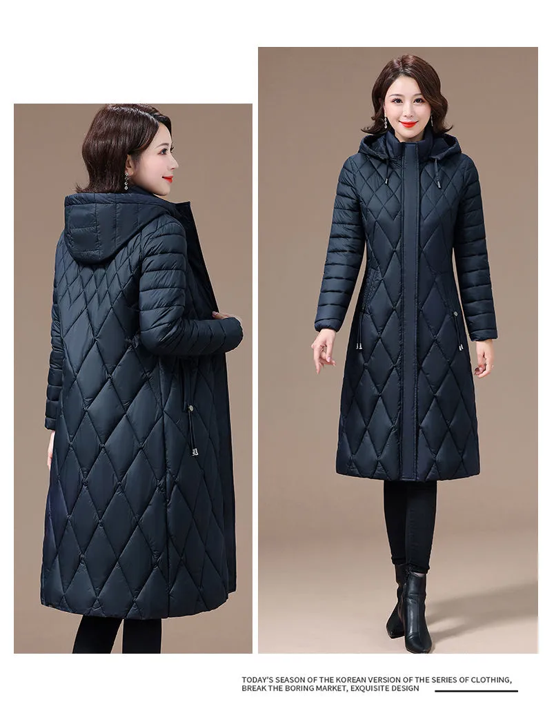 Ladies diamond quilting slim coat women padded jacket fashion jacket