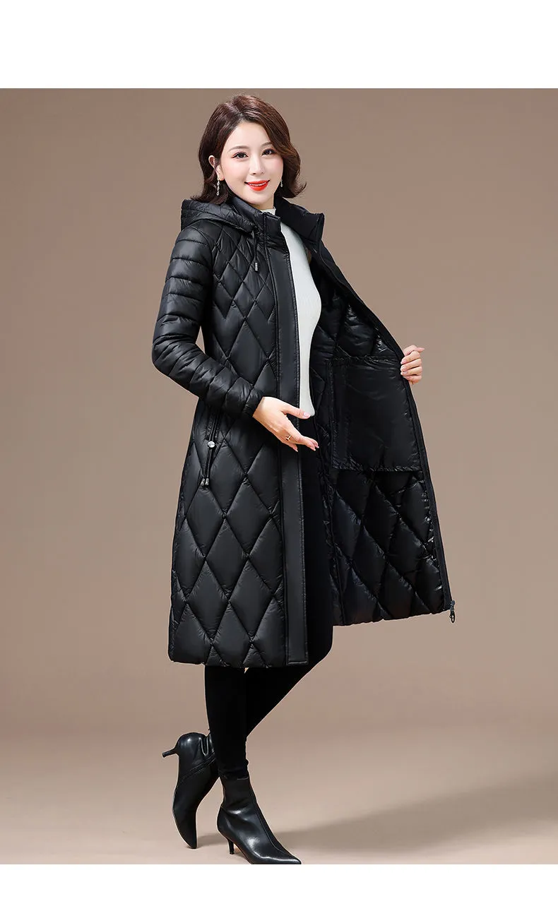 Ladies diamond quilting slim coat women padded jacket fashion jacket
