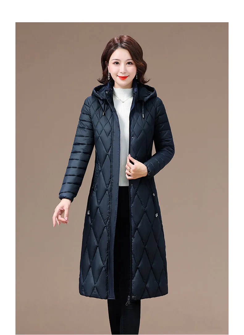 Ladies diamond quilting slim coat women padded jacket fashion jacket